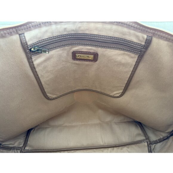 SOLD- Authentic CHRISTIAN DIOR Honeycomb Monogram Tote - Picture 13 of 16